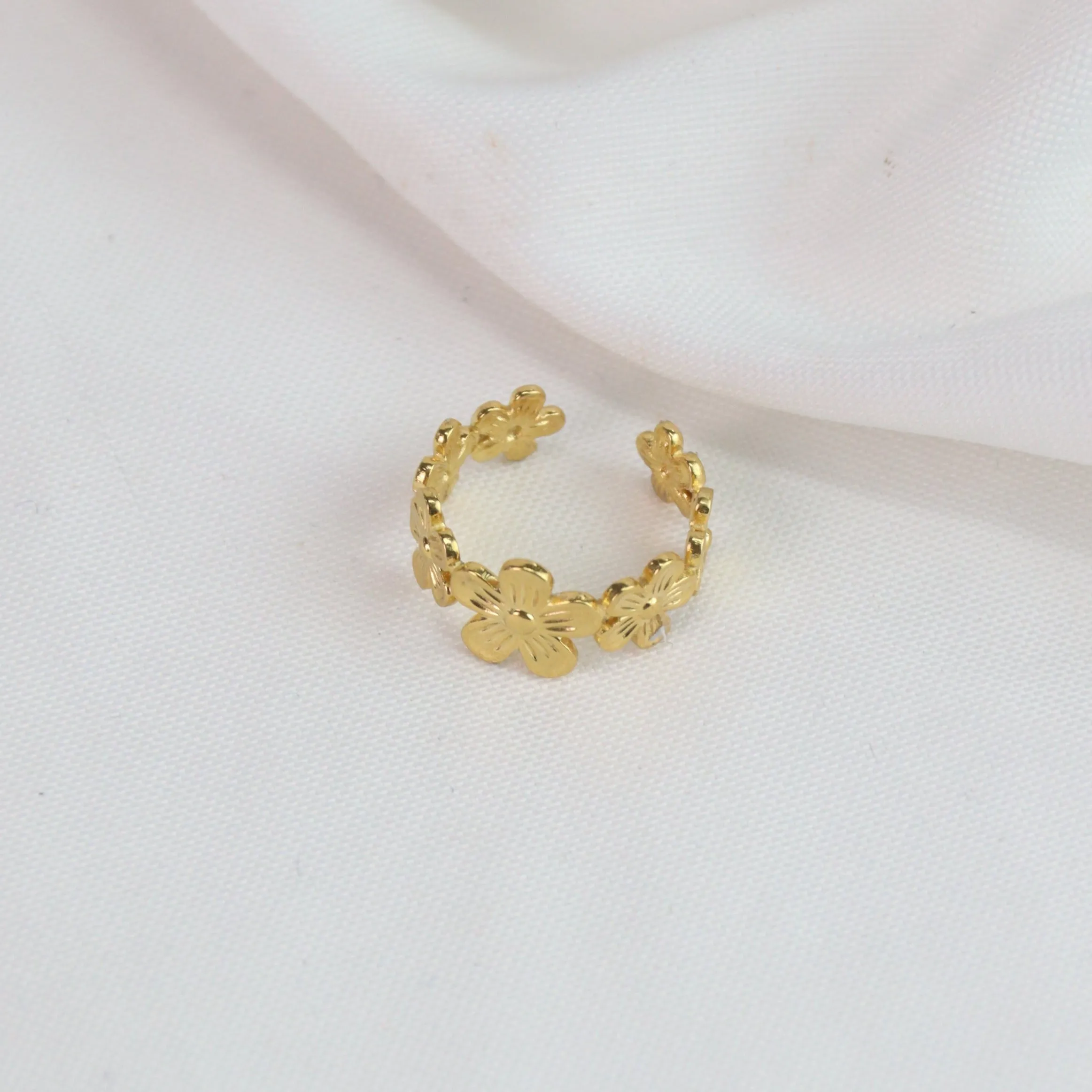 Daisy | Gold Plated Daisy Adjustable Ring
