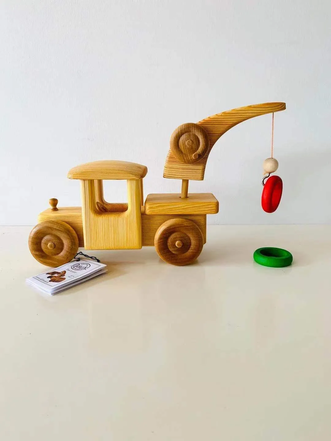 Debresk Big Tow Truck /  Big Crane Wooden Toy Car 3yrs 