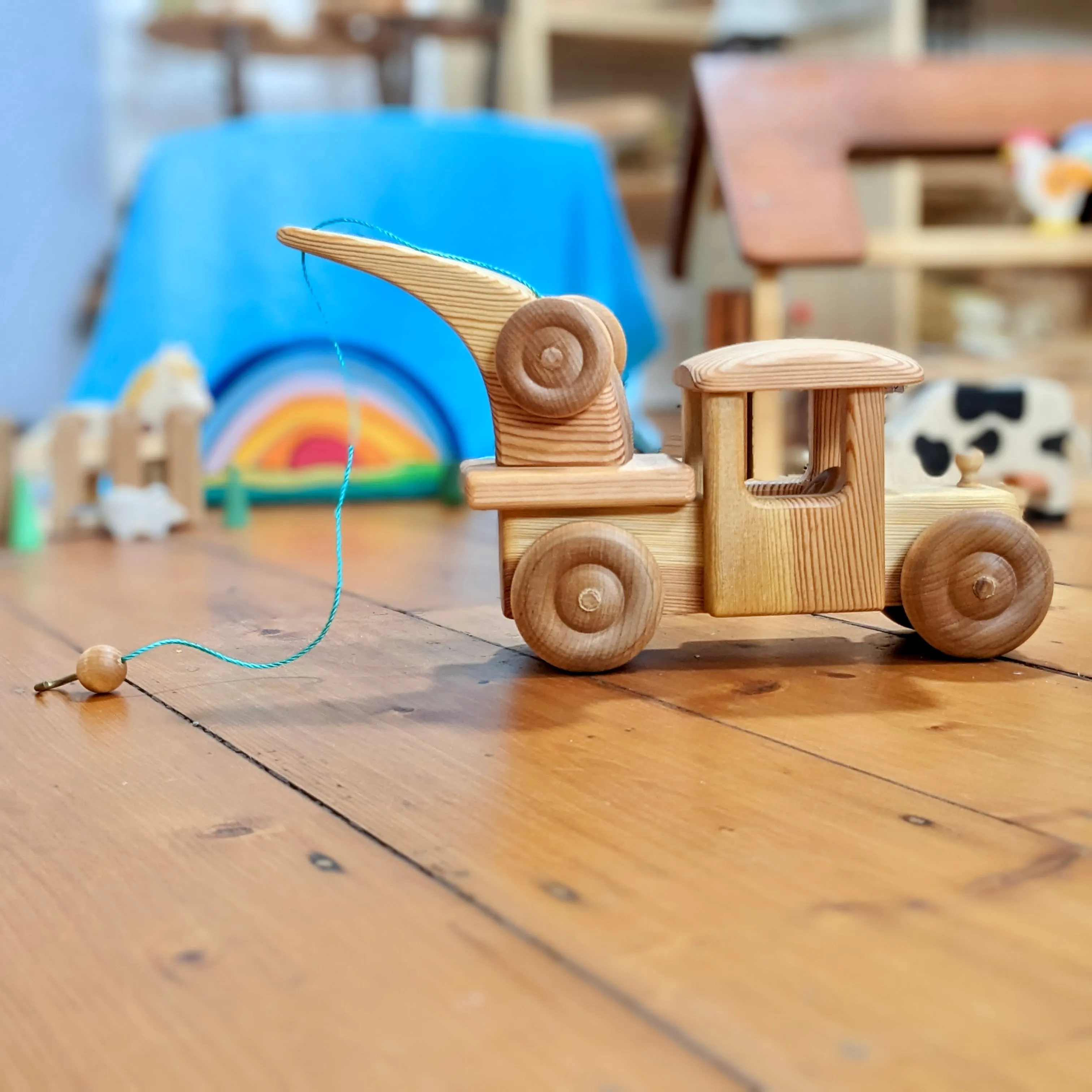 Debresk Big Tow Truck /  Big Crane Wooden Toy Car 3yrs 