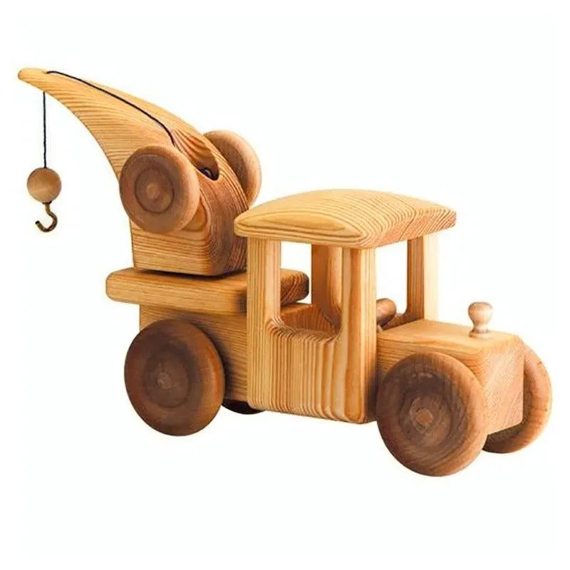Debresk Big Tow Truck /  Big Crane Wooden Toy Car 3yrs 