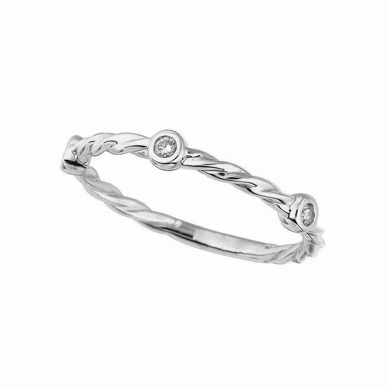 DIAMOND BEZEL SET RING 14K GOLD (0.06 CTW)