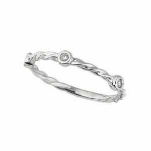 DIAMOND BEZEL SET RING 14K GOLD (0.06 CTW)