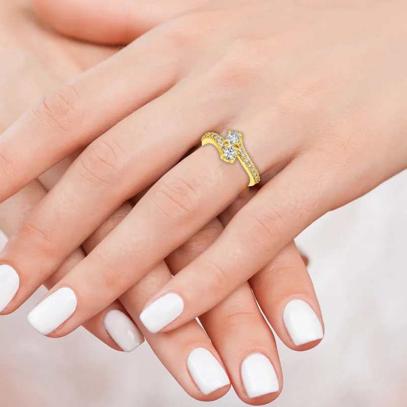 DIAMOND RING 14K GOLD (1 CTW) 7