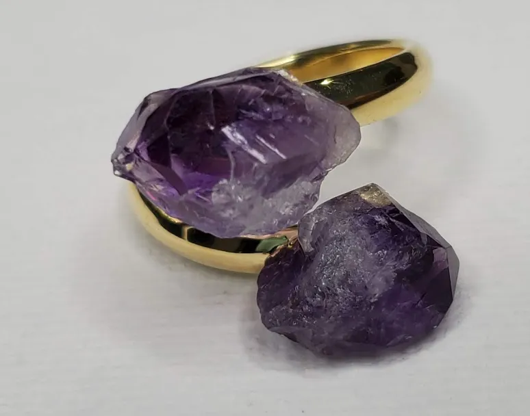 Double-Amethyst Ring