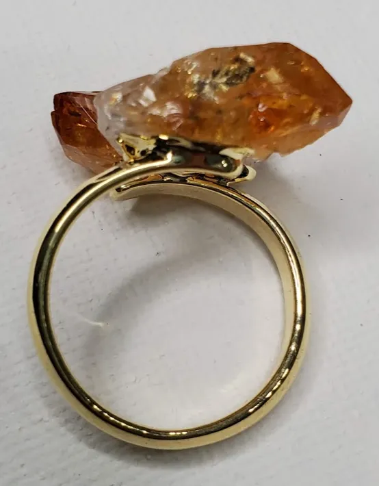 Double-Citrine Ring - Gold