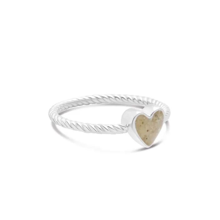 Dune Jewelry Rope Stacker Ring - Heart