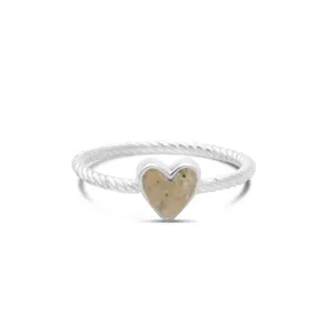 Dune Jewelry Rope Stacker Ring - Heart