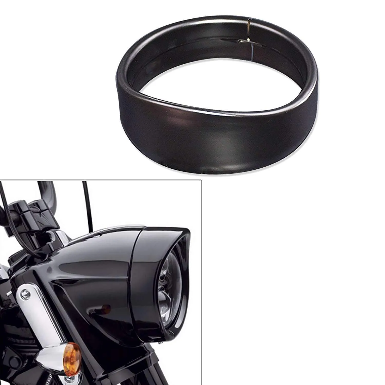 Eagle Lights Headlight 5 3/4" French Ring for Harley Davidson