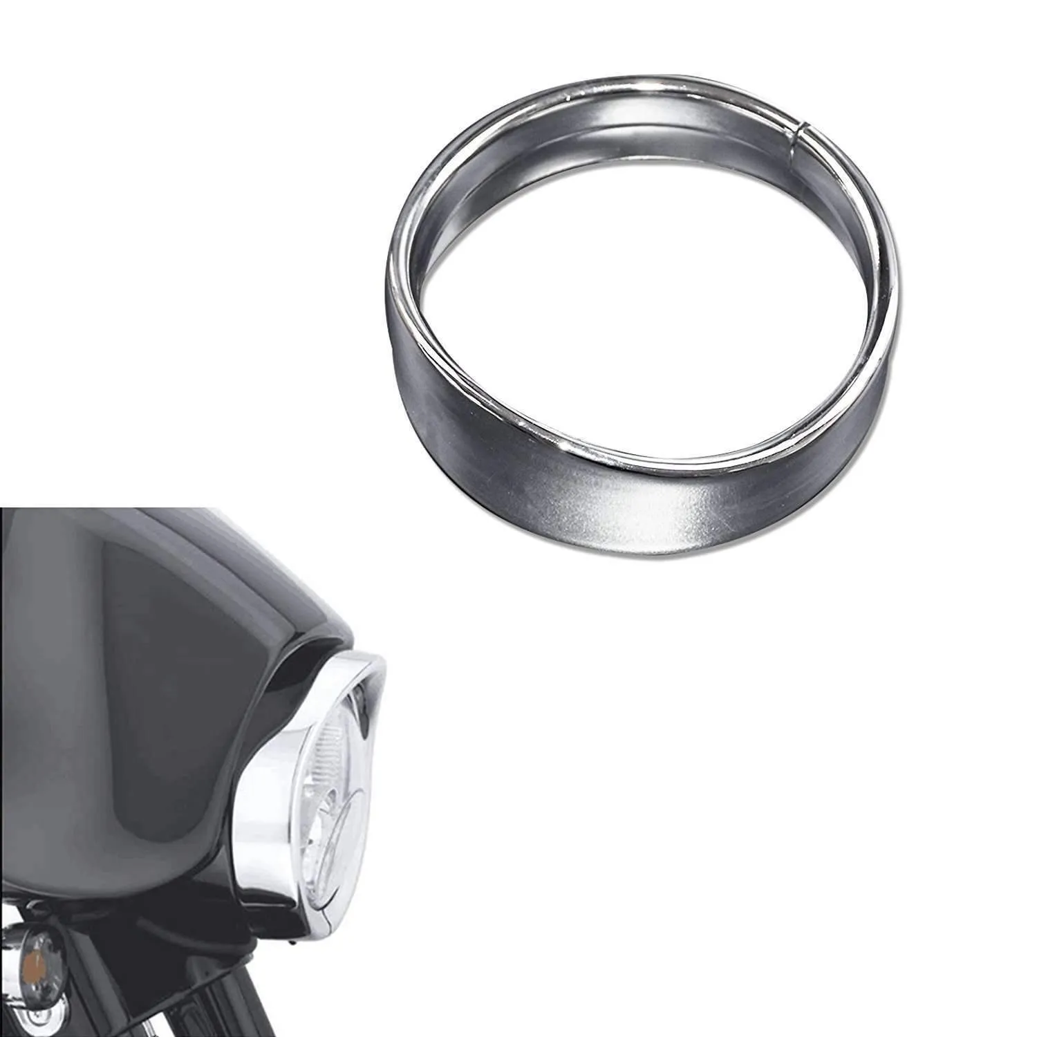Eagle Lights Headlight 5 3/4" French Ring for Harley Davidson
