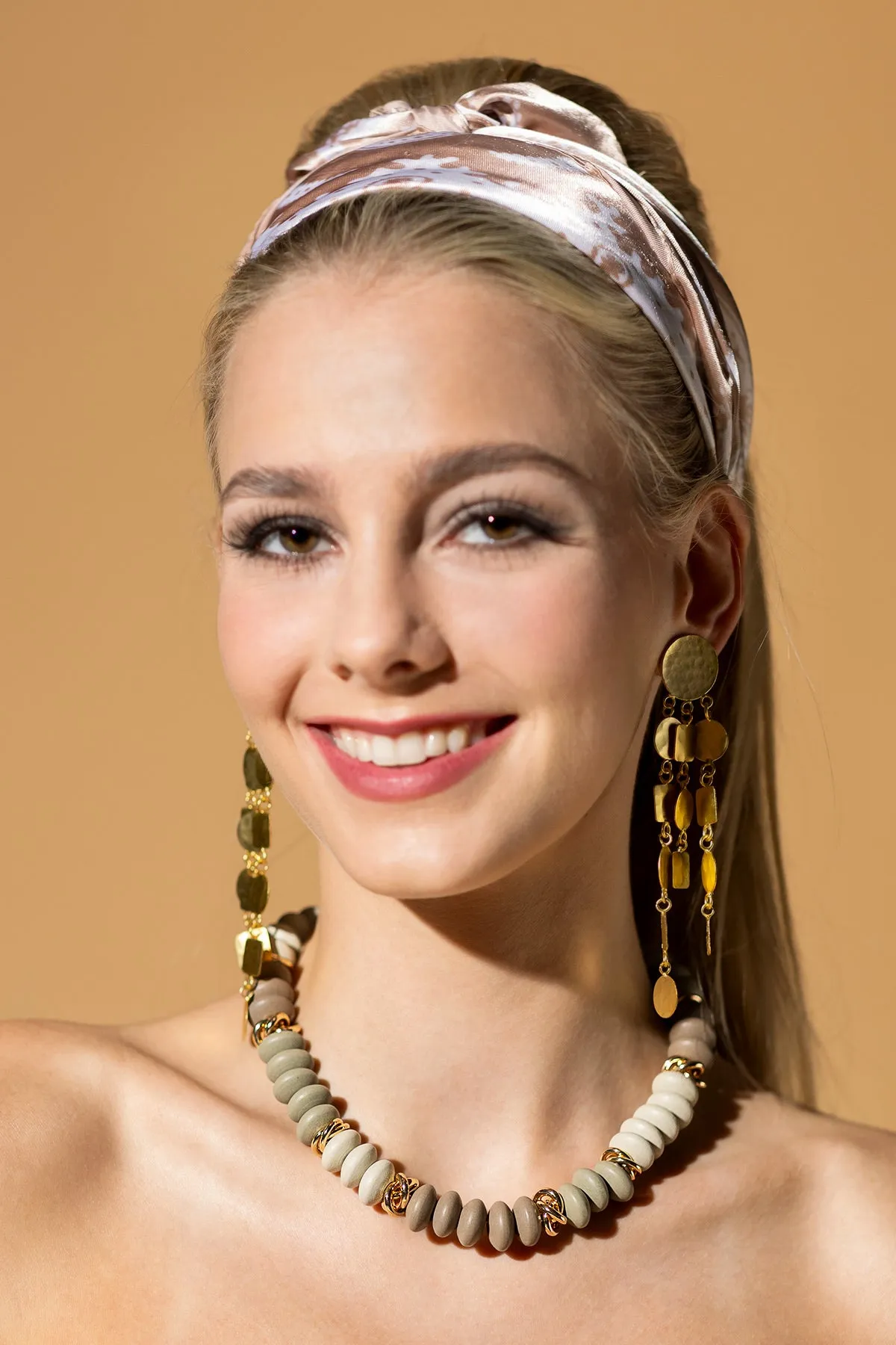 Earthy Tones Wooden Beaded Necklace