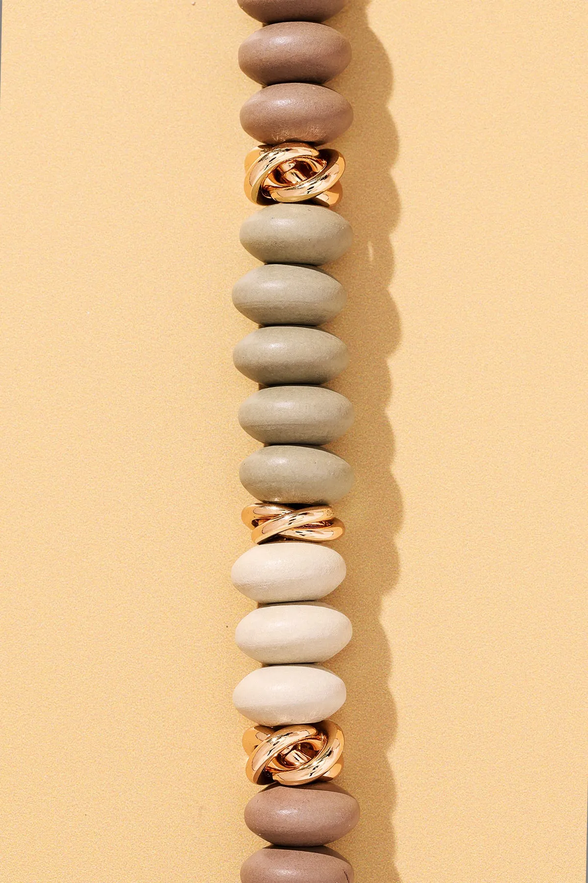 Earthy Tones Wooden Beaded Necklace