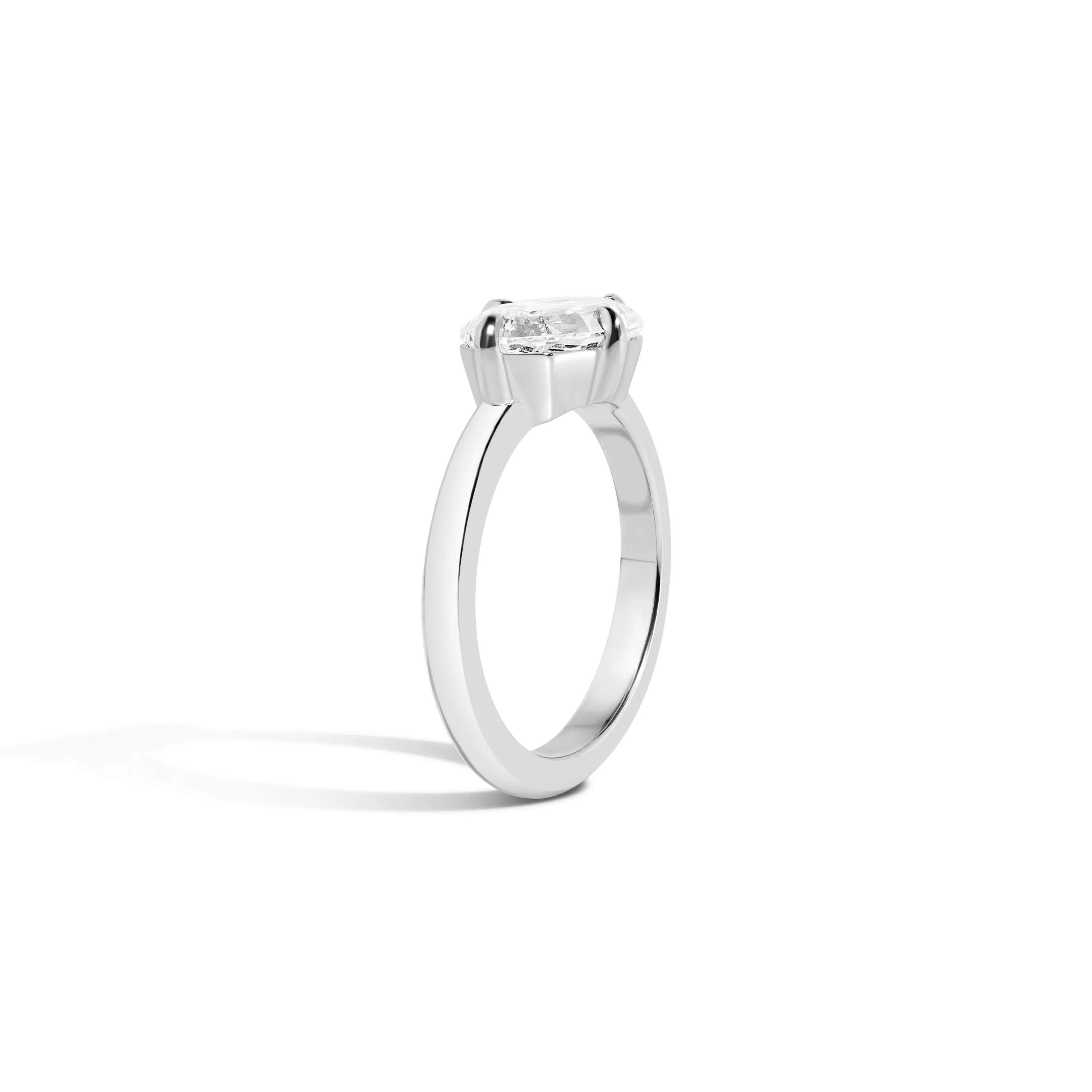 East-West Step Cut Marquise Ring