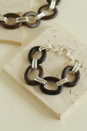 Ebony Wood Elliptic Bracelet