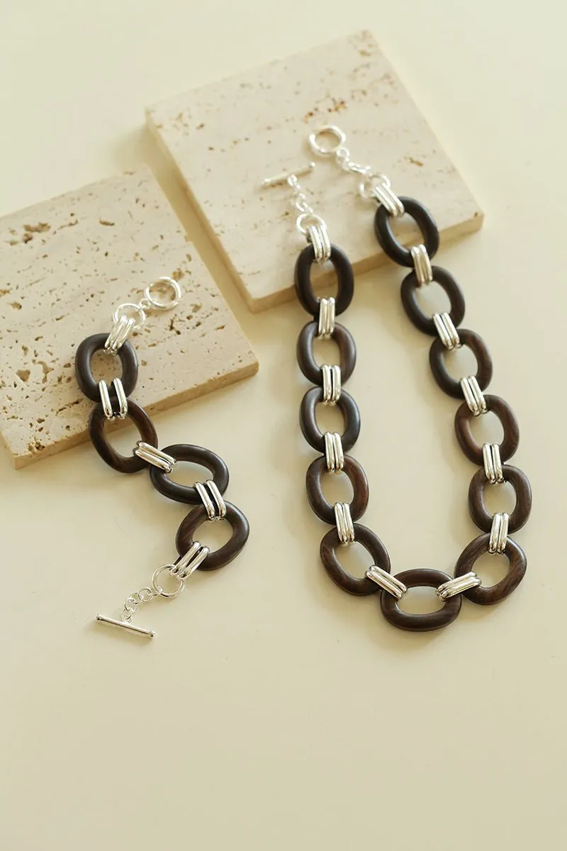 Ebony Wood Elliptic Bracelet