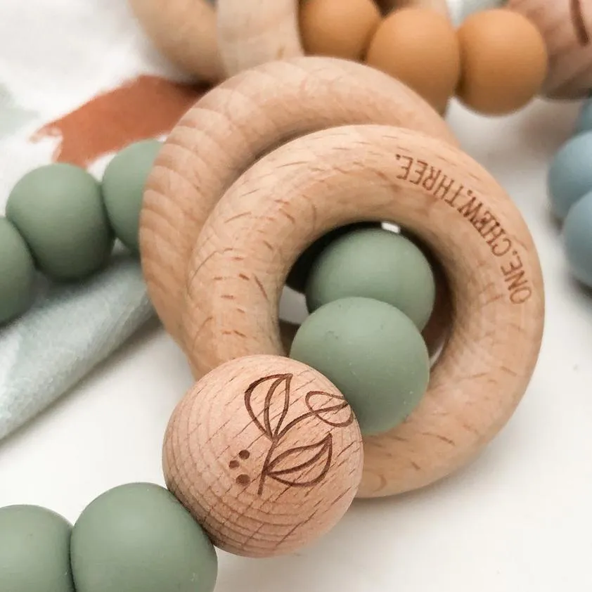 Elements Range Wooden Teether & Rattle