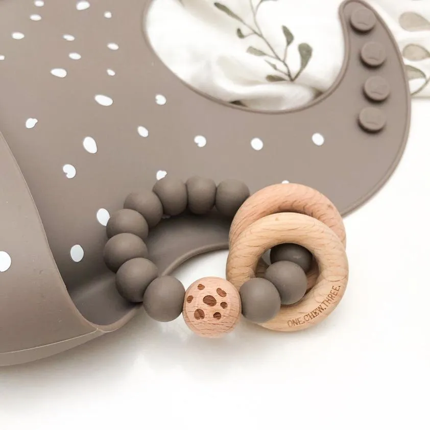 Elements Range Wooden Teether & Rattle