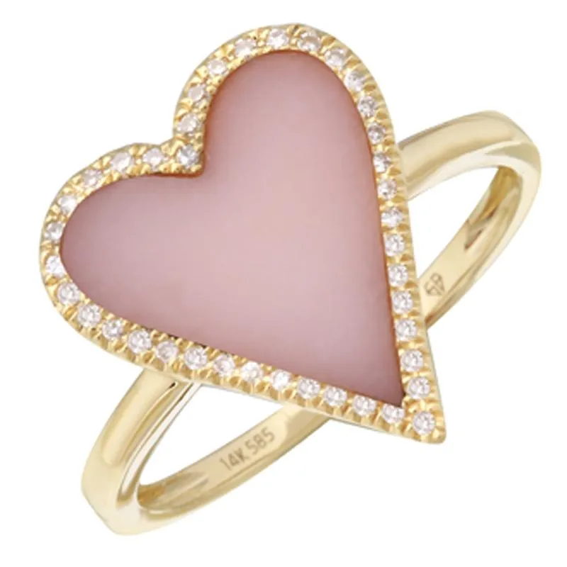 Elongated Heart Gemstone Ring