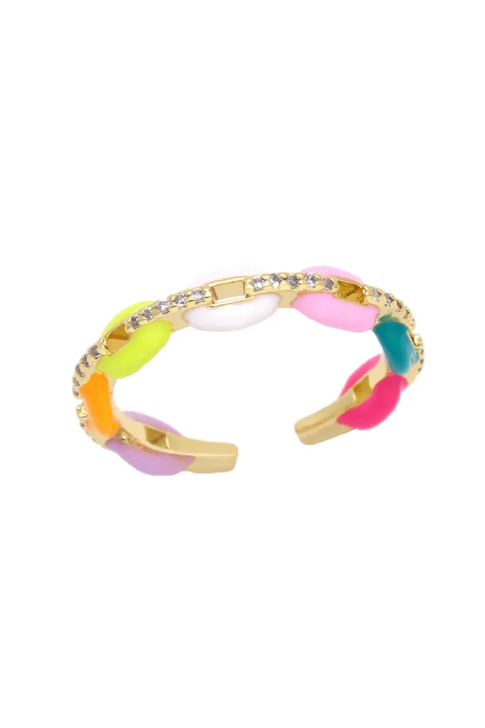 Enamel Link Rings
