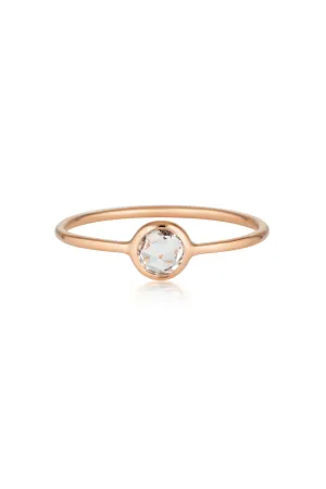 EOS WHITE TOPAZ ROSE GOLD RING - 9