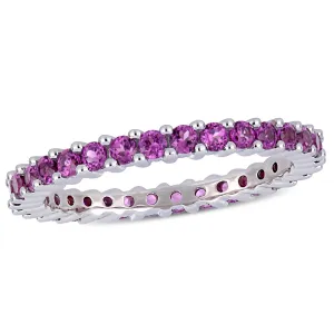Eternity Ring 14K White Gold Rhodolite
