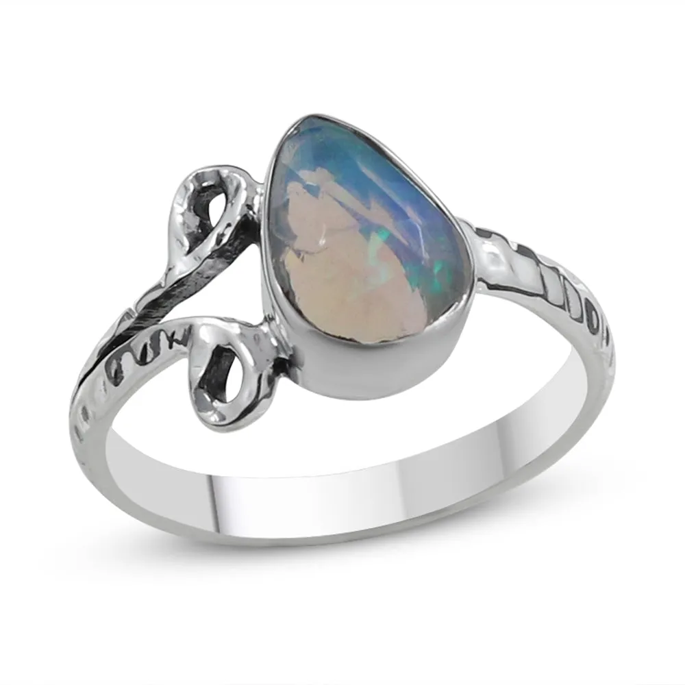 Ethiopian Opal Gemstone Designer Rings