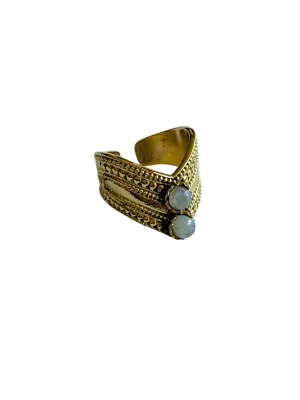 Farah Moonstone Adjustable Ring