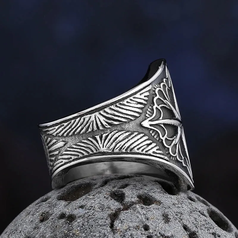 Fashion Stainless Steel Unique Compass Ring For Men