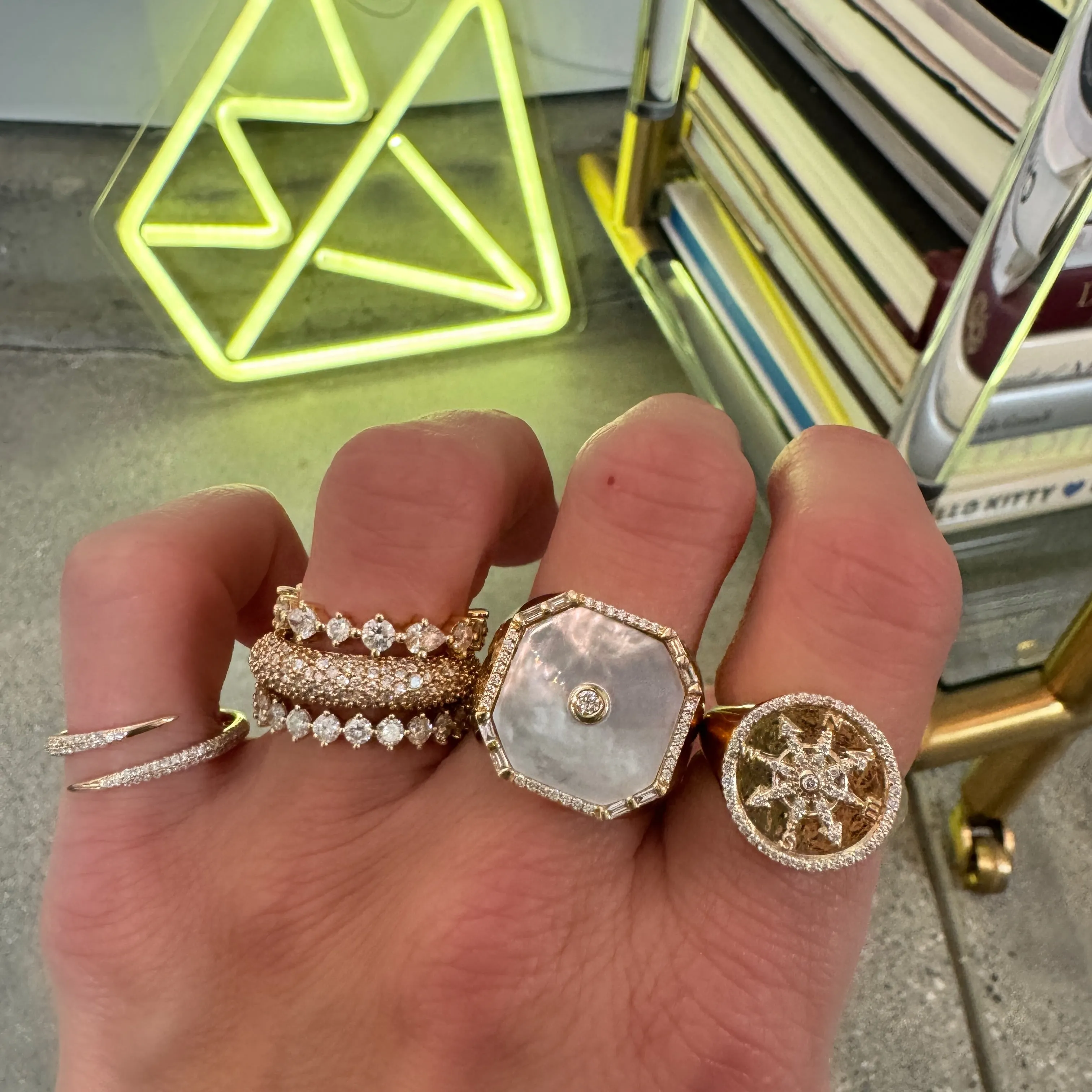 Find Your Way Diamond Compass Ring