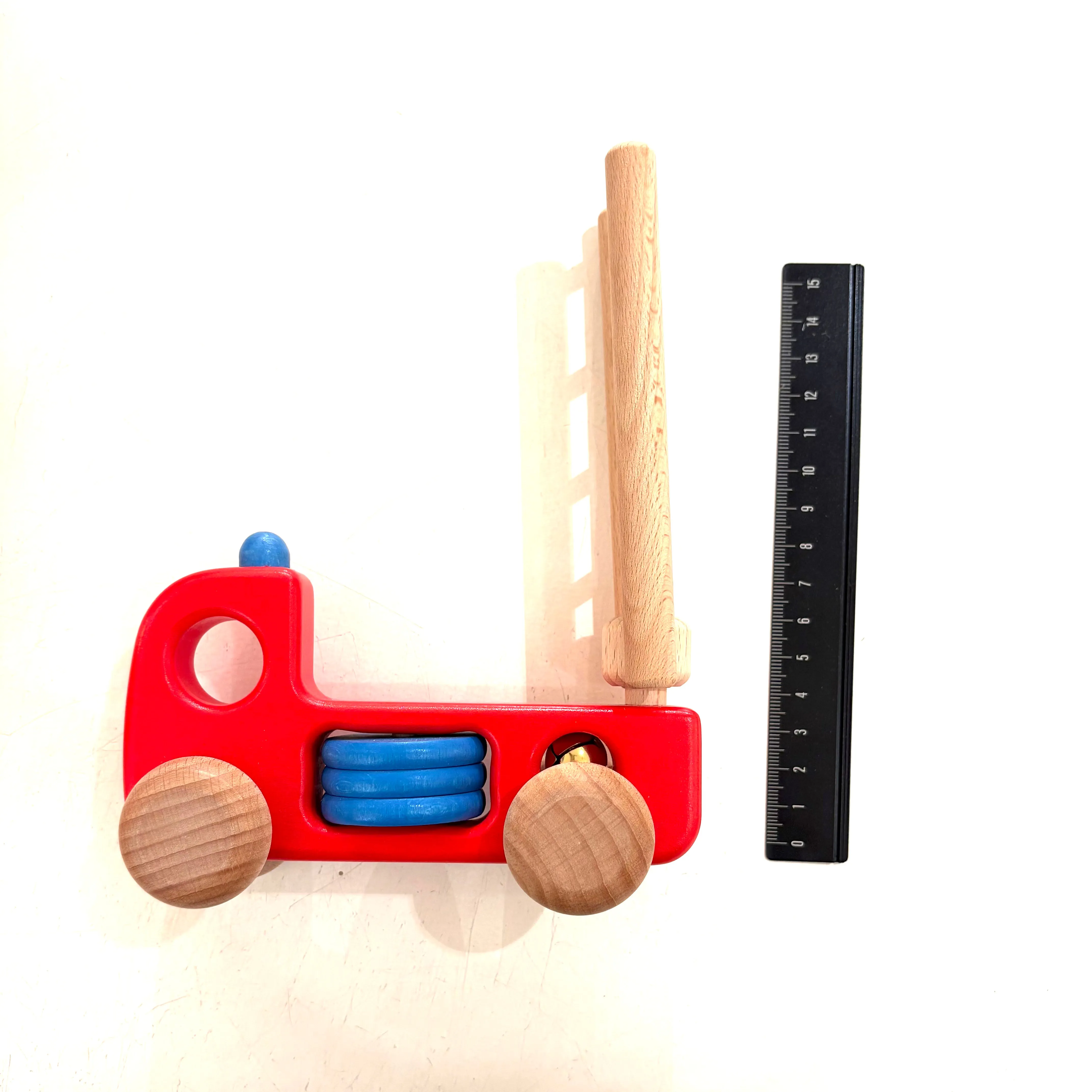 Fire Engine H1 with Hose Wooden Toy Car by Bajo Toddler Toys Car 18m 