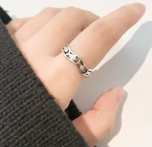 Fishy | Adjustable Stainless Silver Ring