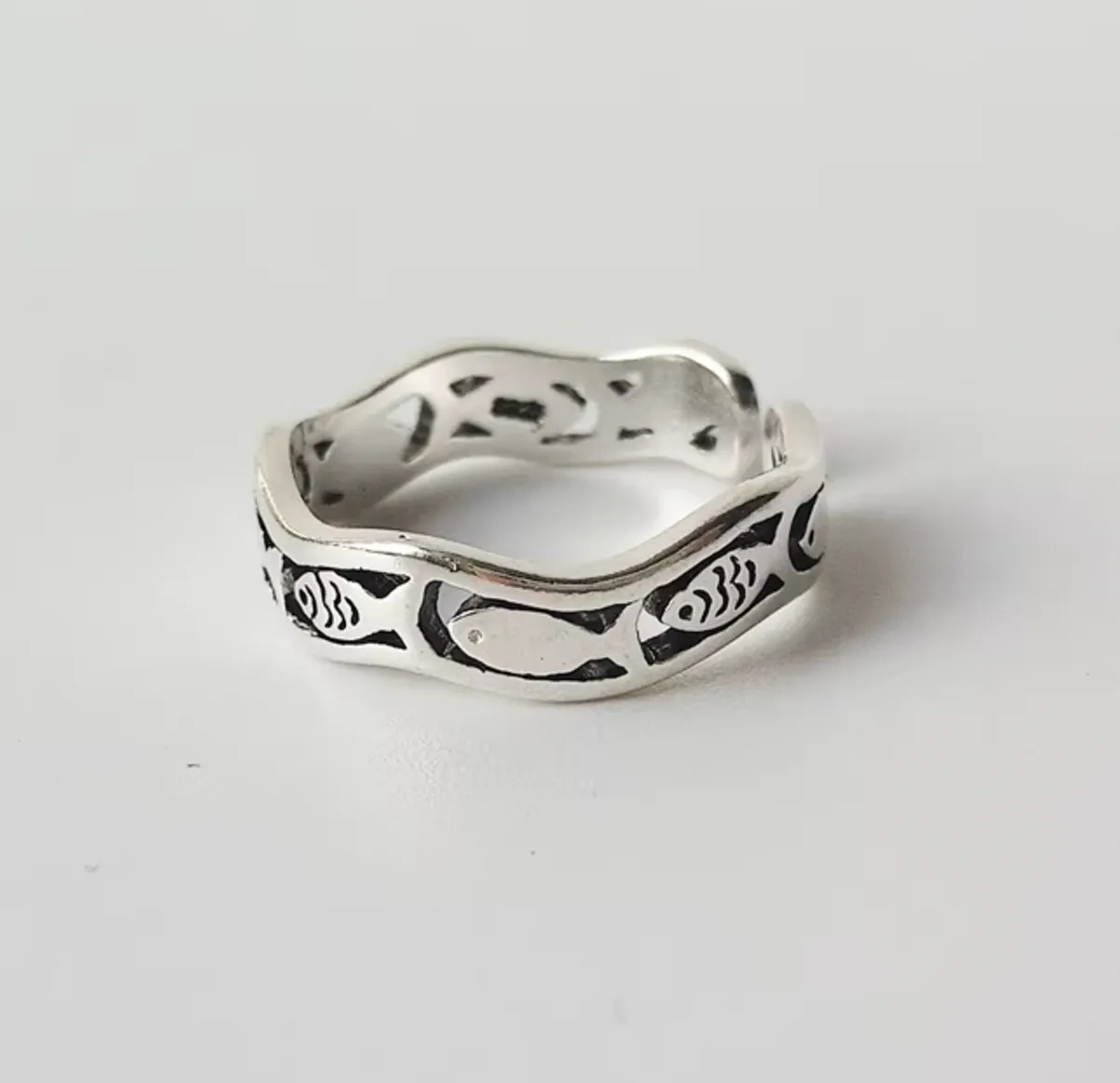 Fishy | Adjustable Stainless Silver Ring