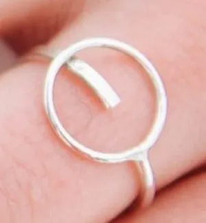 Fjellsmykke - Compass Open Silver Ring