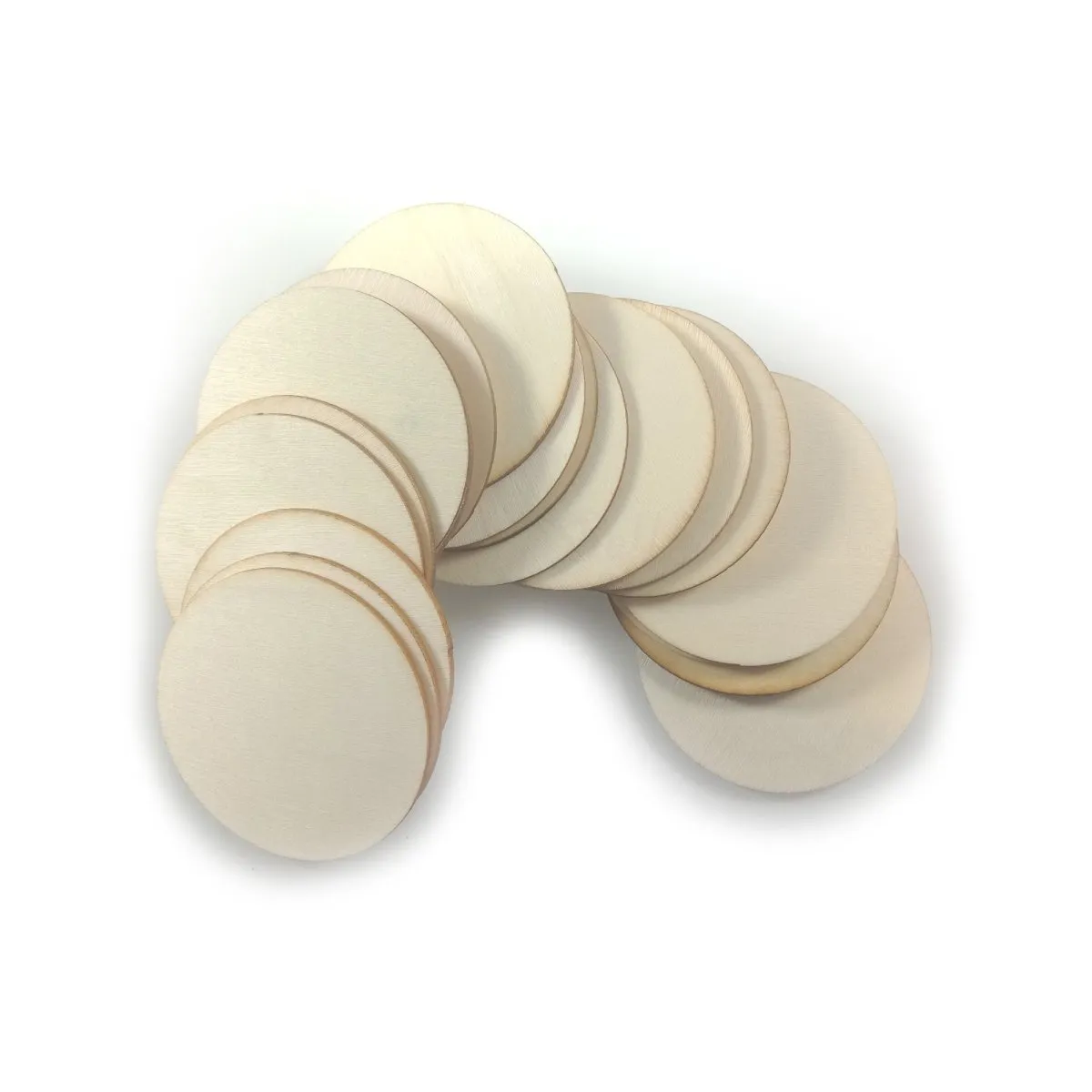 Flat Circles Wooden Crafts For DIY Scrapbook Natural Wooden Ornaments Handicraft 10/20/30/40/50/60/80/100mm