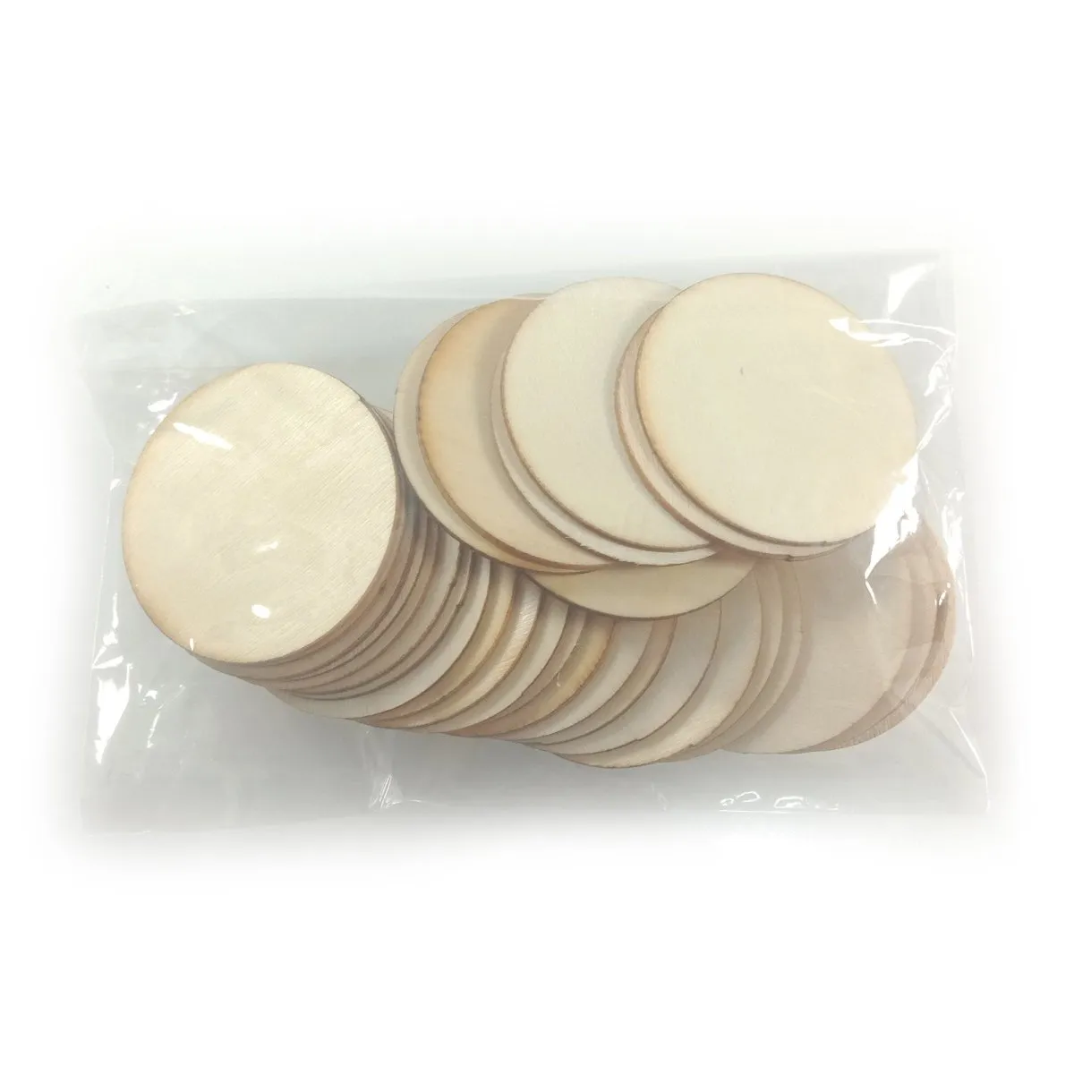 Flat Circles Wooden Crafts For DIY Scrapbook Natural Wooden Ornaments Handicraft 10/20/30/40/50/60/80/100mm