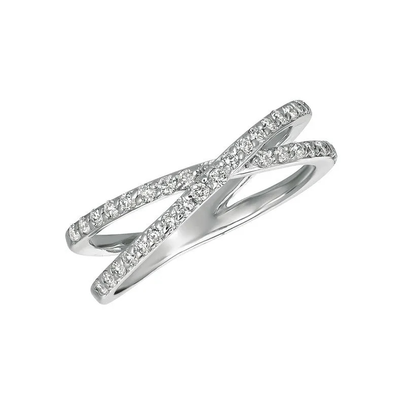 ‘FLAT X’ DIAMOND RING 14K GOLD (0.4 CTW)