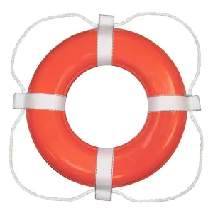 Foam Ring Buoy - 24" - Orange w/White Rope
