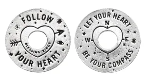 Follow Your Heart Blessing Ring Charm