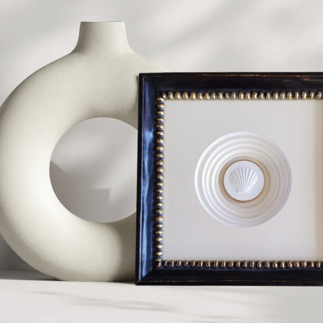 Framed Shell Intaglio – Coastal Sophistication