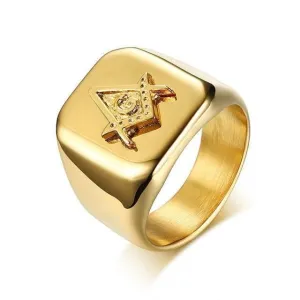 Freemason Square & Compass Stainless Steel Necklace
