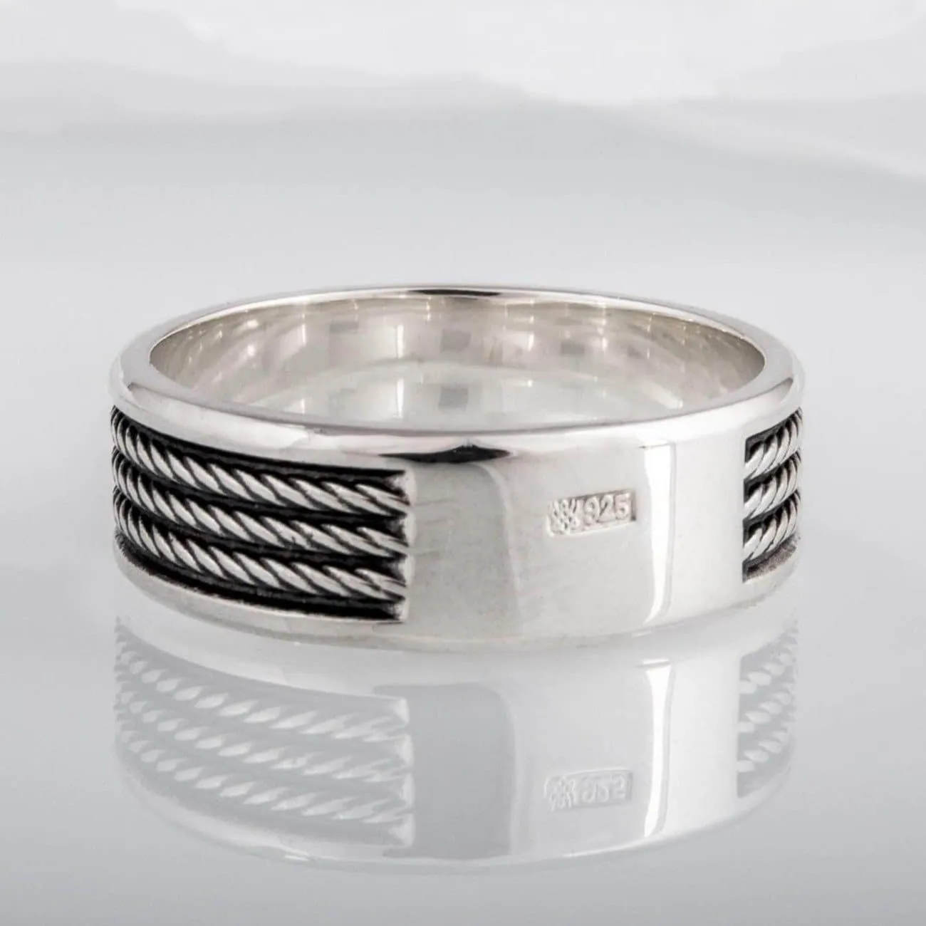 Freemasonry Compass Sterling Silver Ring