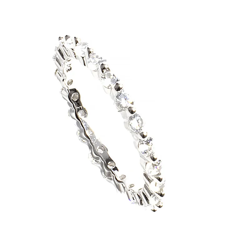 Full Eternity CZ Band Ring - Silver