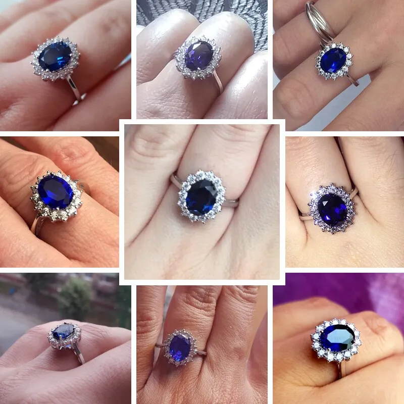 Gemstone Rings Sapphire Blue Wedding