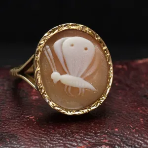 Georgian 'Psyche' Butterfly Shell Cameo Ring