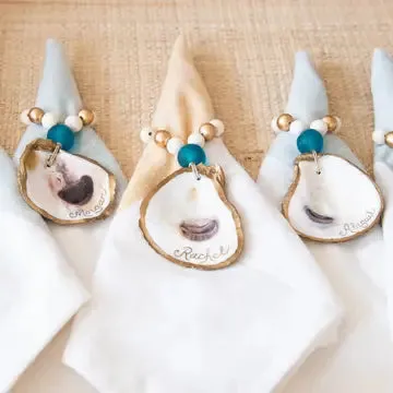 Gilded Oyster Shell Napkin Ring