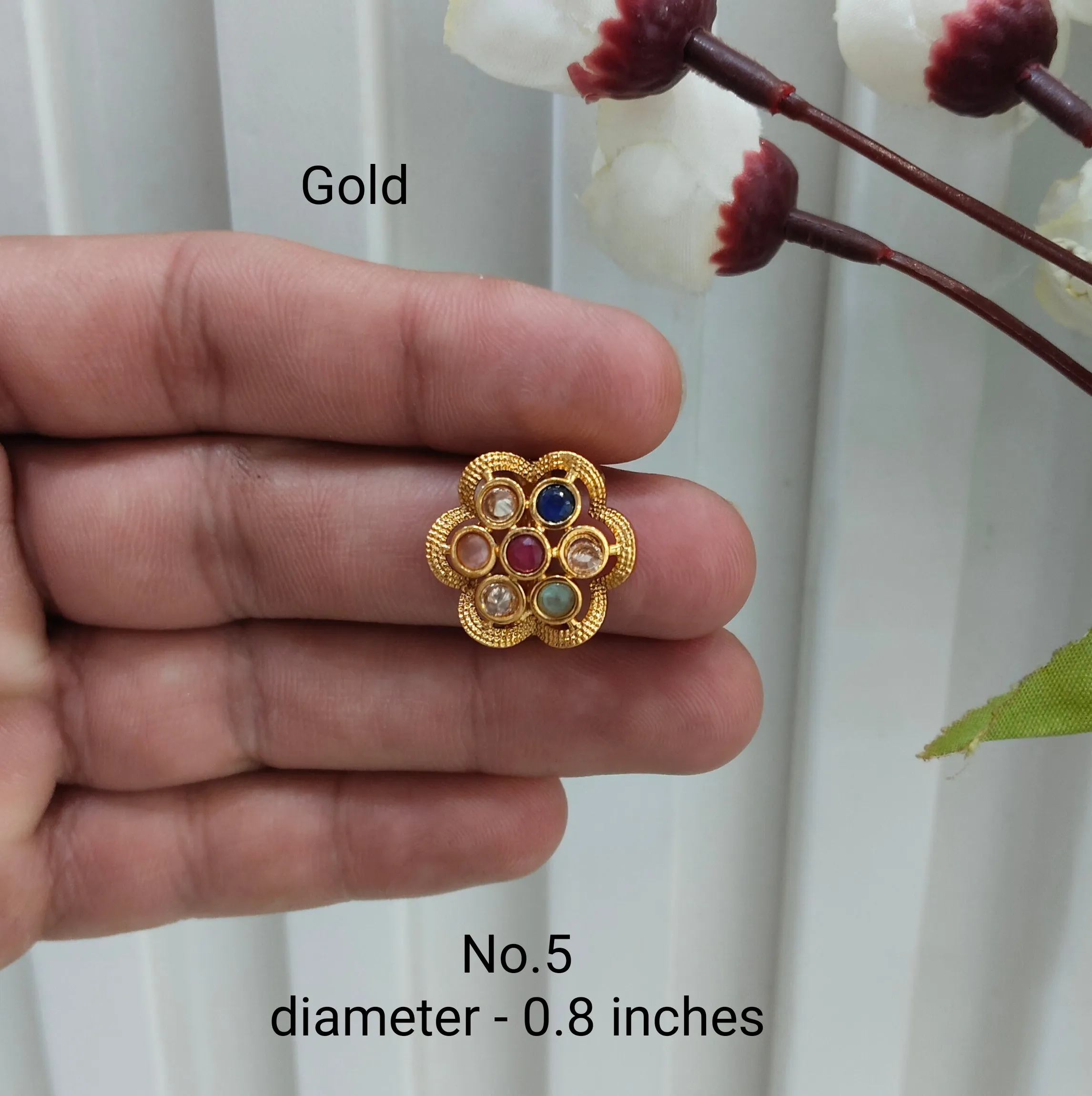 Gold Cocktail Indian Finger Rings