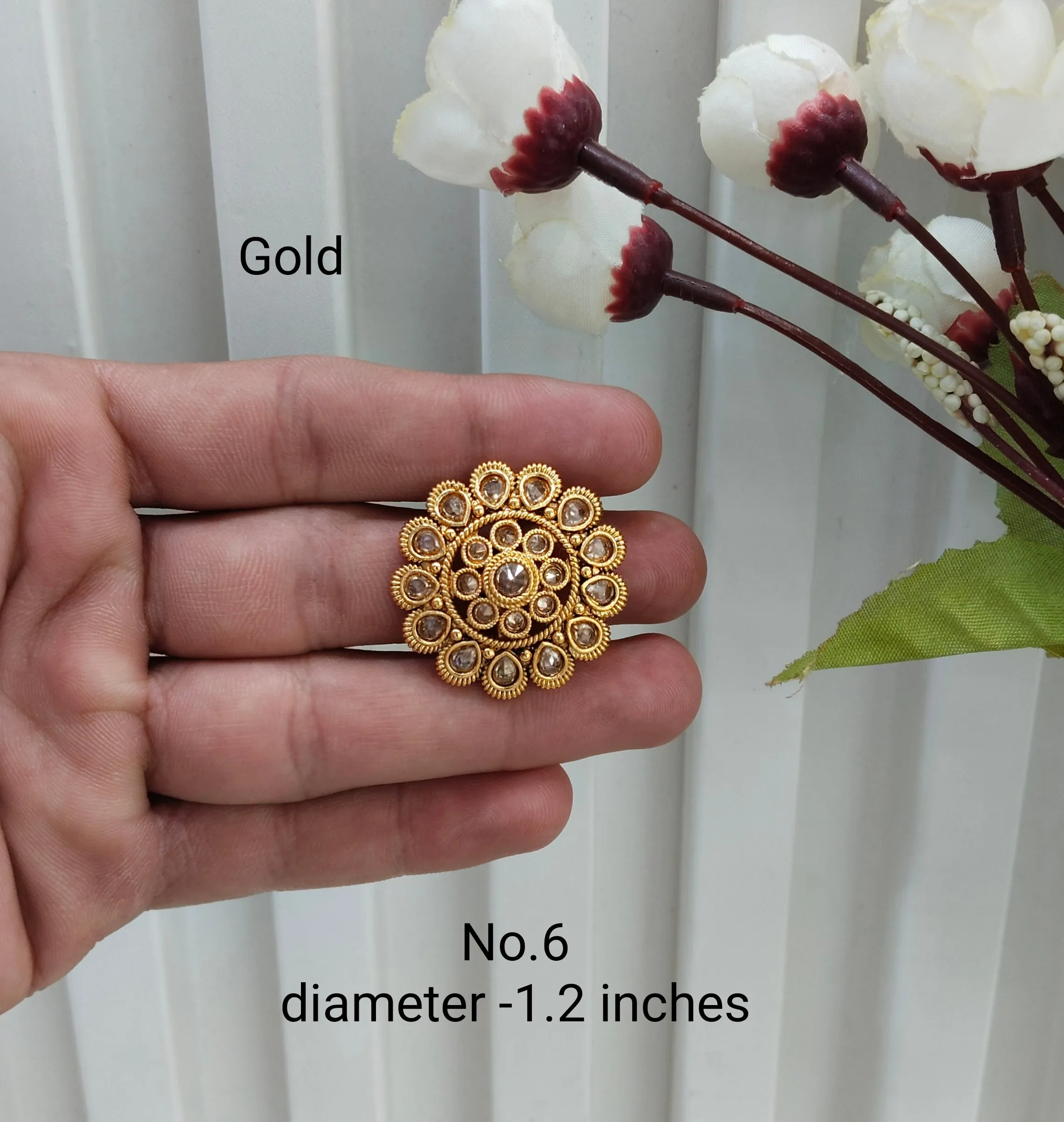Gold Cocktail Indian Finger Rings