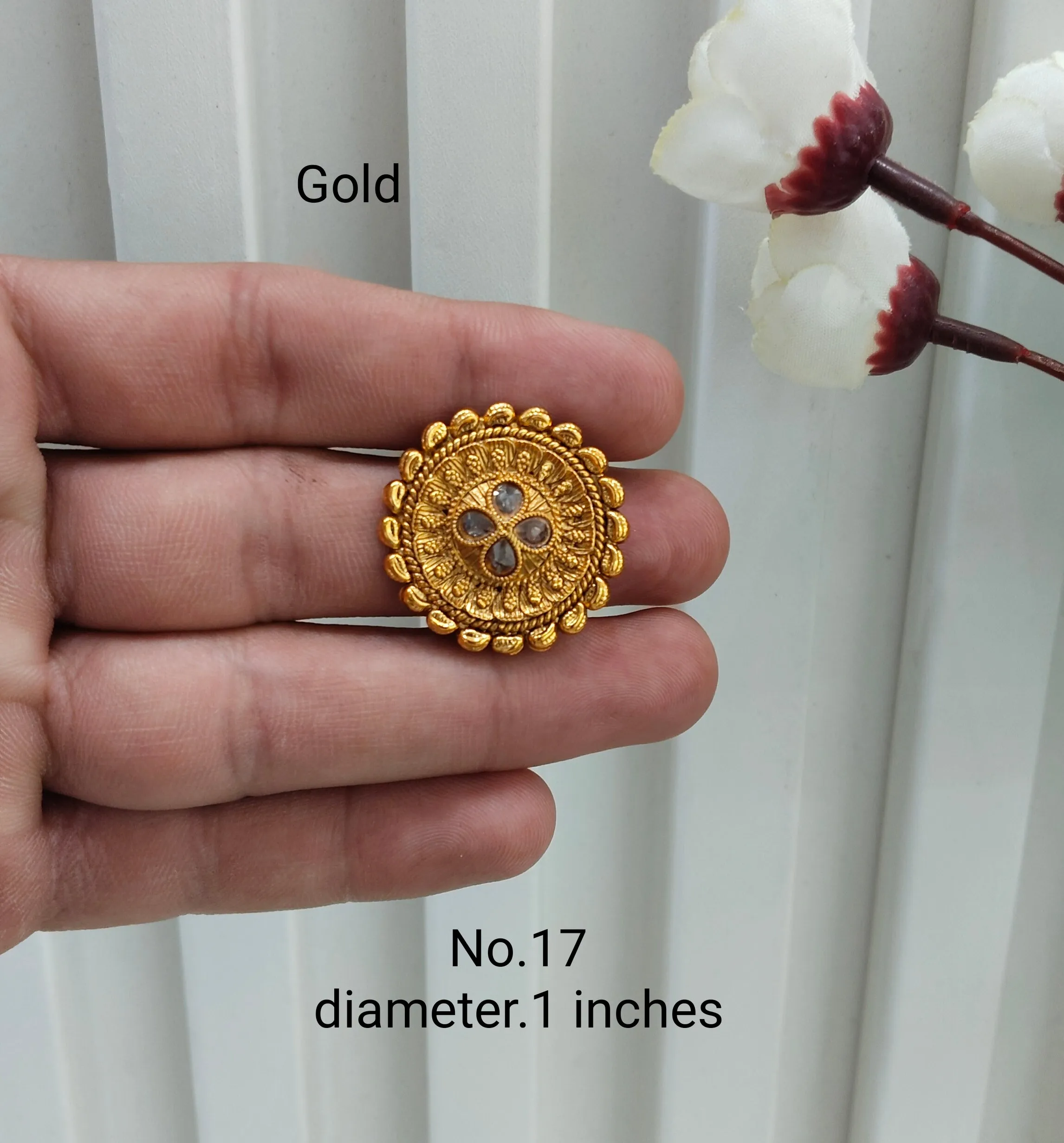 Gold Cocktail Indian Finger Rings