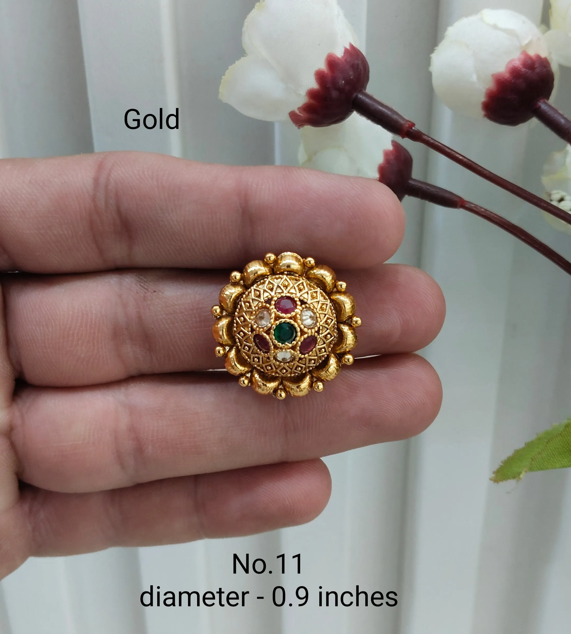 Gold Cocktail Indian Finger Rings