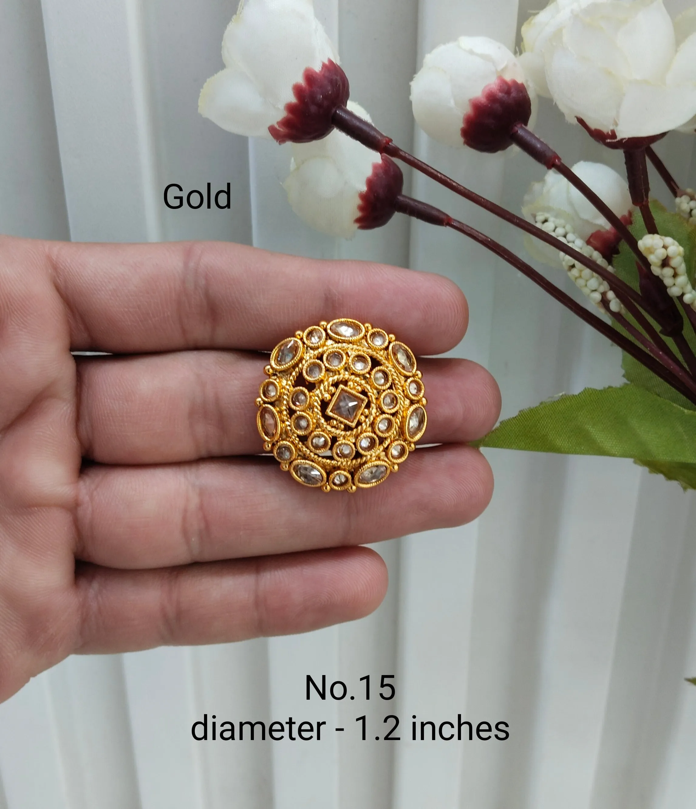 Gold Cocktail Indian Finger Rings