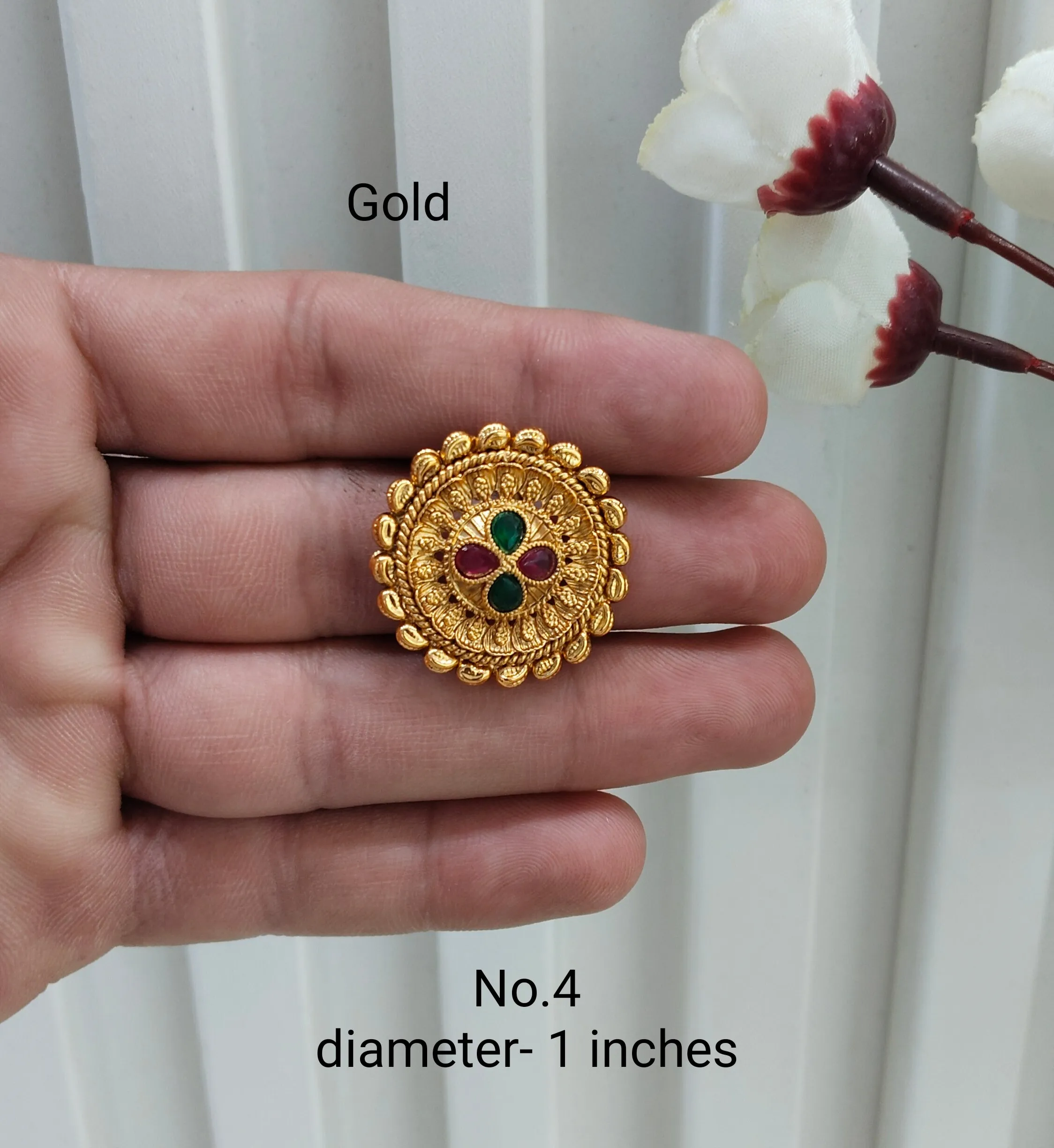 Gold Cocktail Indian Finger Rings